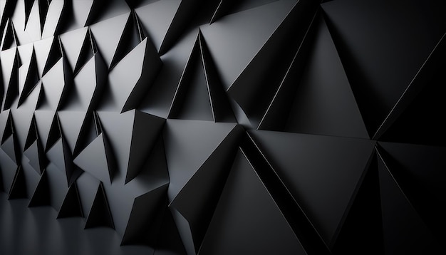 A black wall with triangles on it.