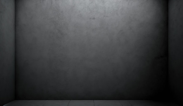 A black wall with a white floor and a white floor.