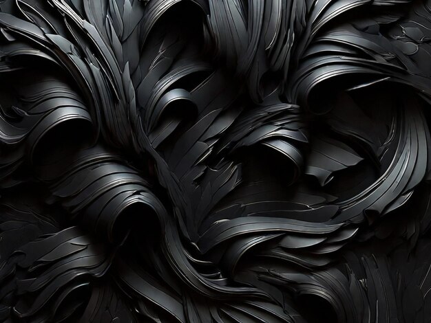 Black wallpaper with abstract design