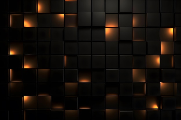 Black wallpaper with glowing orange light