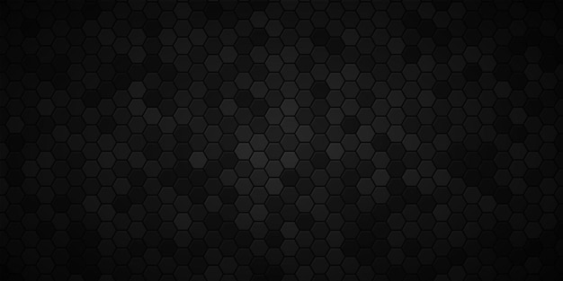 Photo black wallpaper with a hexagon pattern