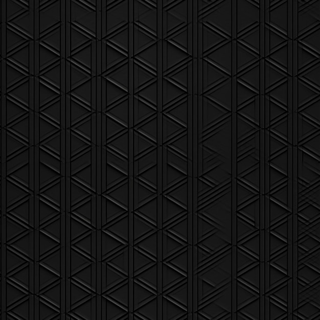 Photo black wallpaper with a pattern of triangles