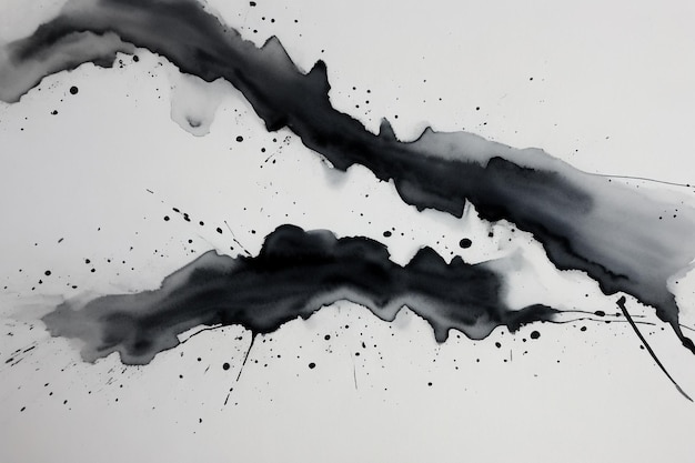 Black Watercolor Abstract Background