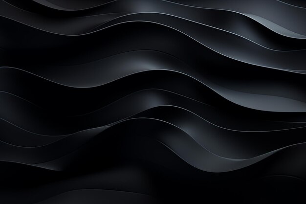 Black Wavy Background in the Style of Andreas Levers