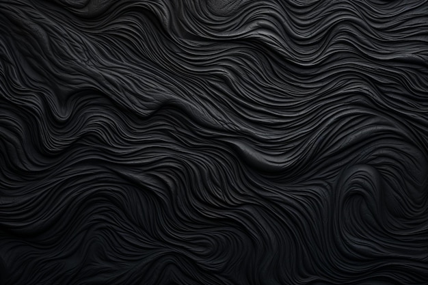 Black wavy dark abstract background