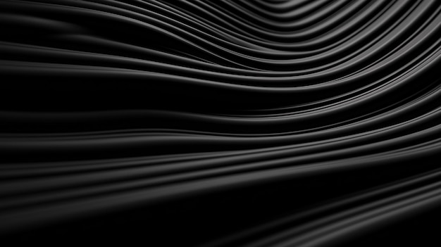 Black wavy lines abstract background