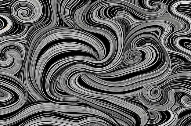 Photo black wavy shapes background