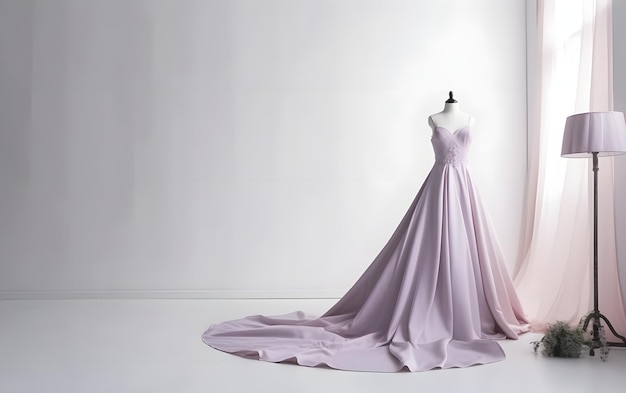 Модель черного свадебного платья с длинным шлейфом