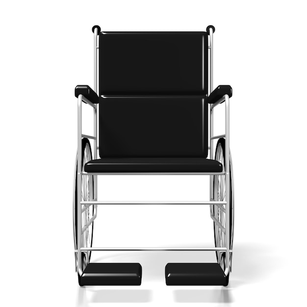 Black wheelchair disability concept 3D illustration