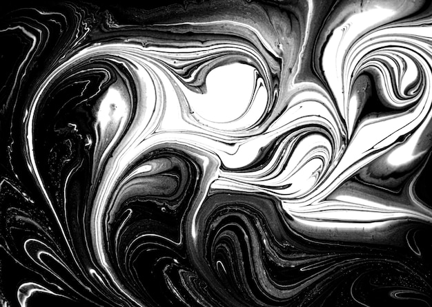 Black and white abstract agate ripple imitation