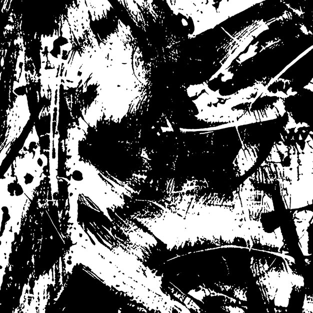 черно-белое абстрактное искусство Иллюстрация чернилами, нарисованная вручную Хипстерская черная краска абстрактный фон