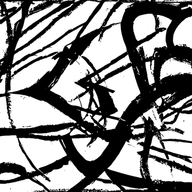 Черно-белый абстрактный фон Гранж грубый мазок смелая текстура масляной живописи Ручной обращается