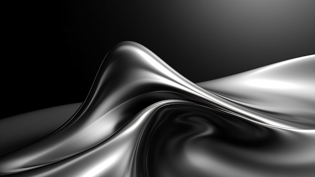 a black and white abstract background with smooth lines