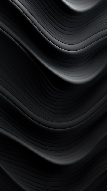 A black and white abstract background with a wave pattern.