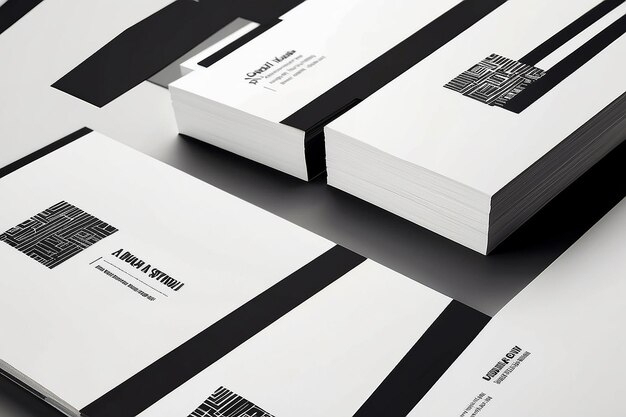 Photo black and white abstract business card design