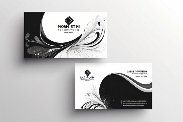 Photo black and white abstract business card design