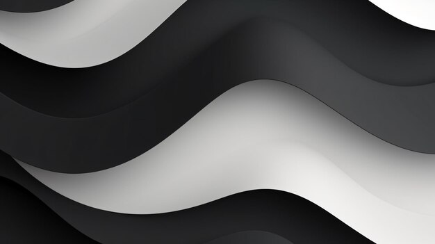 Black and white abstract curve line hexagon background