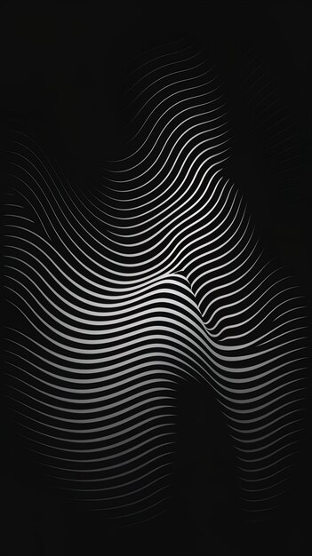 a black and white abstract image of a wavy abstract pattern