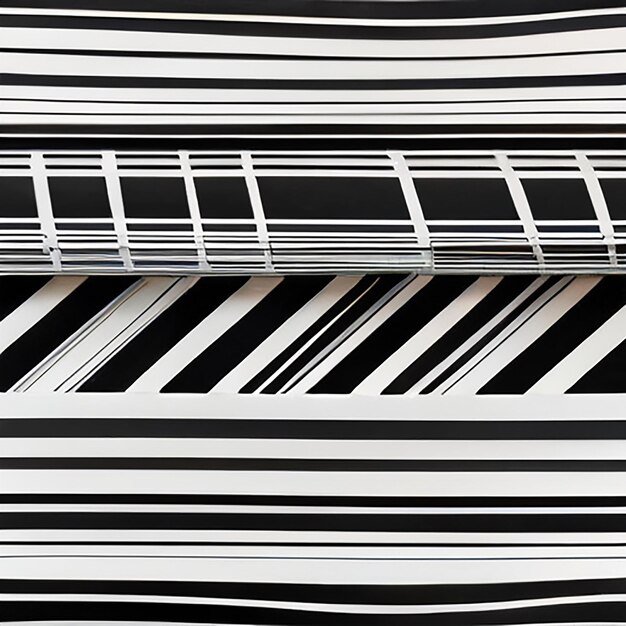 Черно-белые абстрактные линии для фона с генеративным искусственным интеллектом