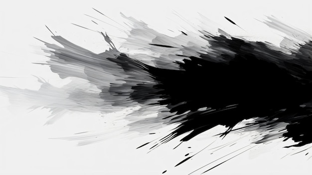 Black and white abstract paint brush wallpaper