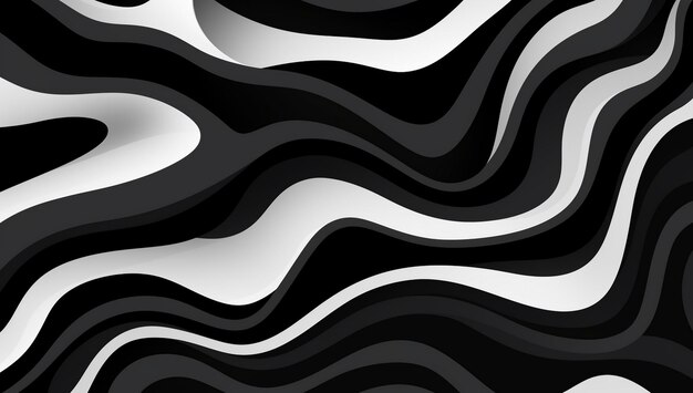 Photo a black and white abstract pattern of black and white lines