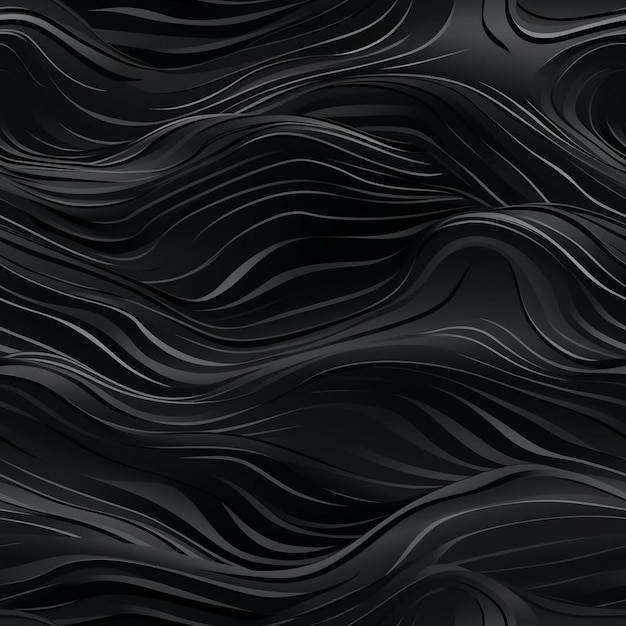 黒と白の波の黒と白の抽象的なパターン。