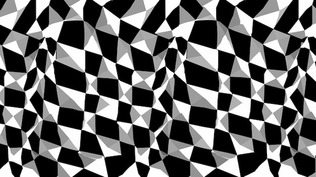 Photo a black and white abstract pattern of squares and triangles