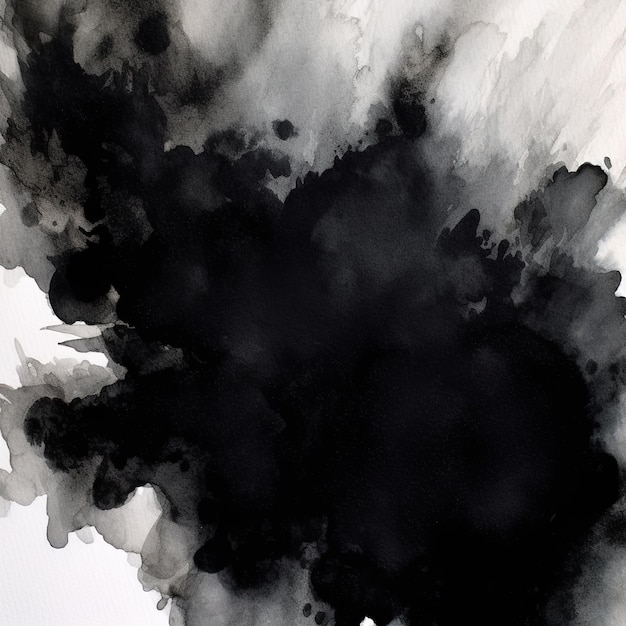 Photo black white abstract watercolor