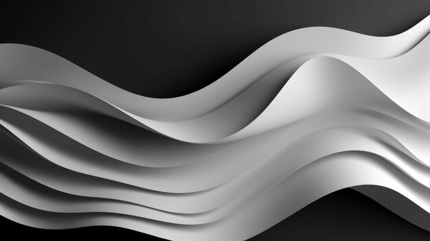 Photo black and white abstract waves elegant designxa