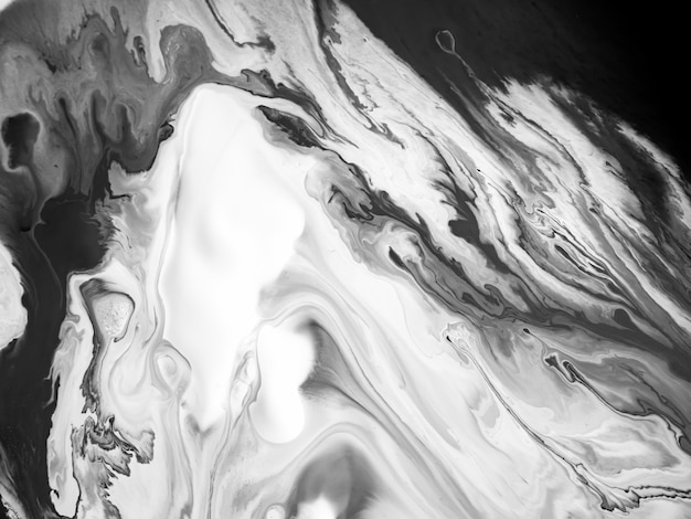 Premium Photo  Black and white acrylic paint texture with abstract organic  shapes