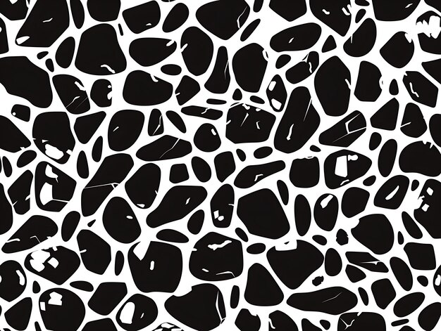 Photo black and white animal print with black and white spots