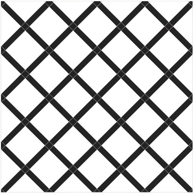 Black And White Argyle Tile On White Background