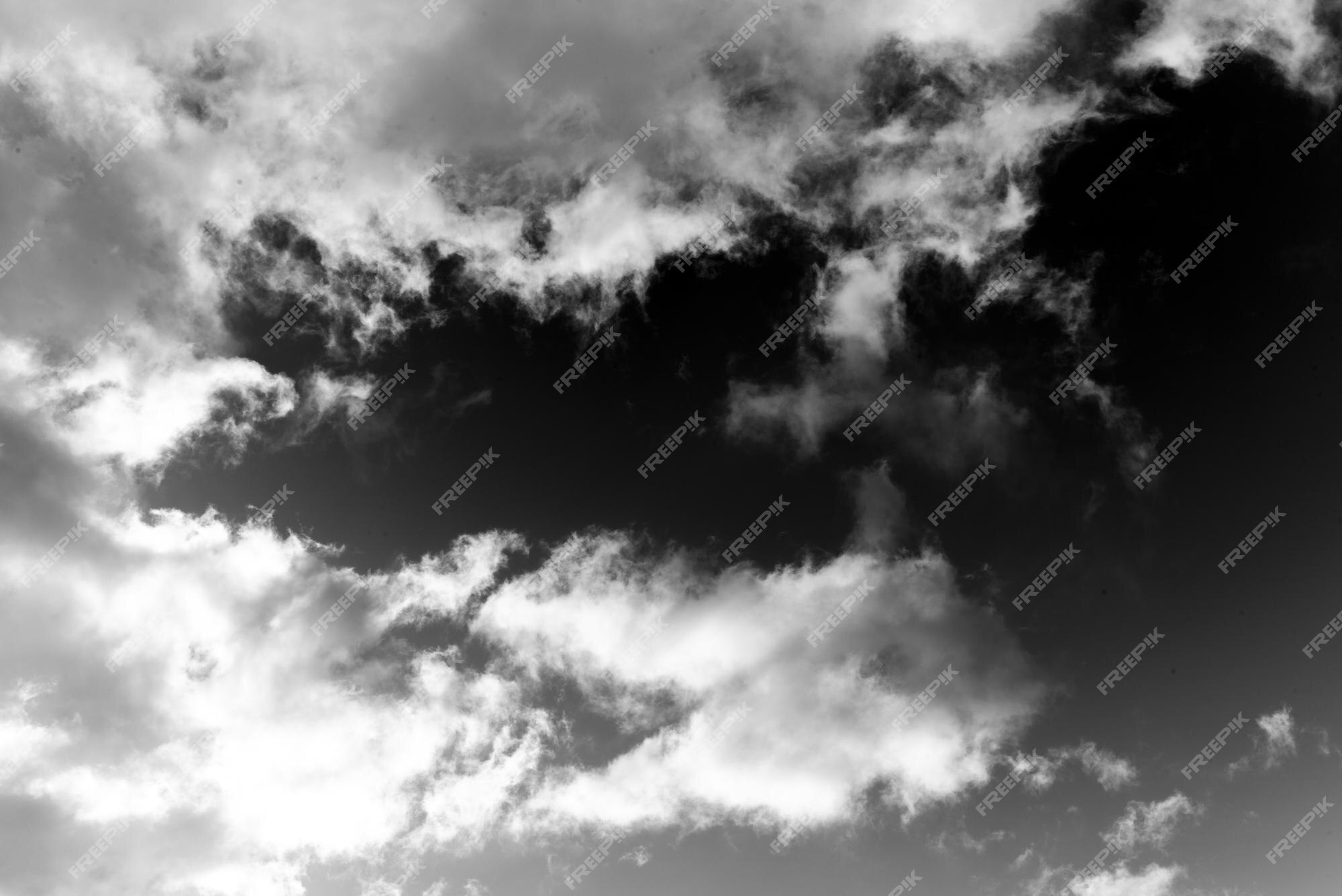 Premium Photo | Black and white background in the form of the sky and  clouds.