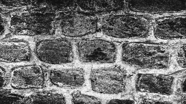 black and white background of old wall stone