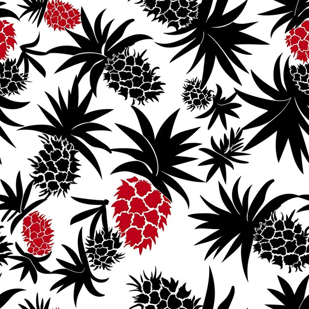 Photo a black and white background with black and red flowers and leaves