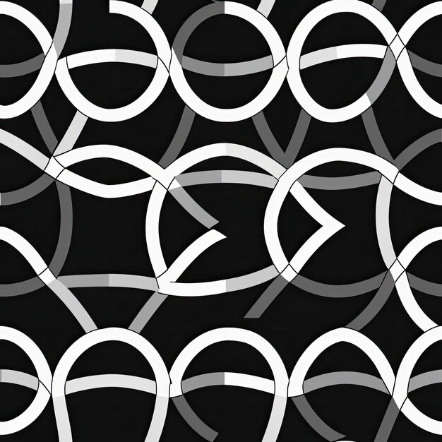 a black and white background with circles and the word arrow