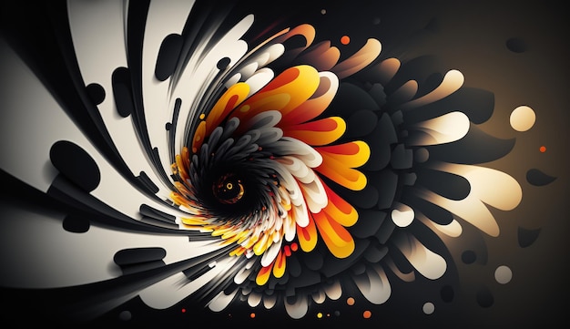 A black and white background with a spiral design that says'fractal '