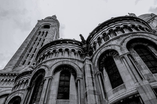 Basilique du sacrcur de montmartre in bianco e nero