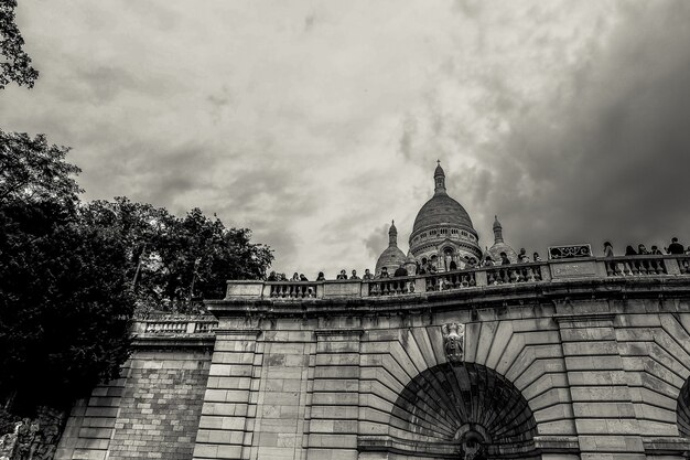 흑백 Basilique du SacrCur de Montmartre