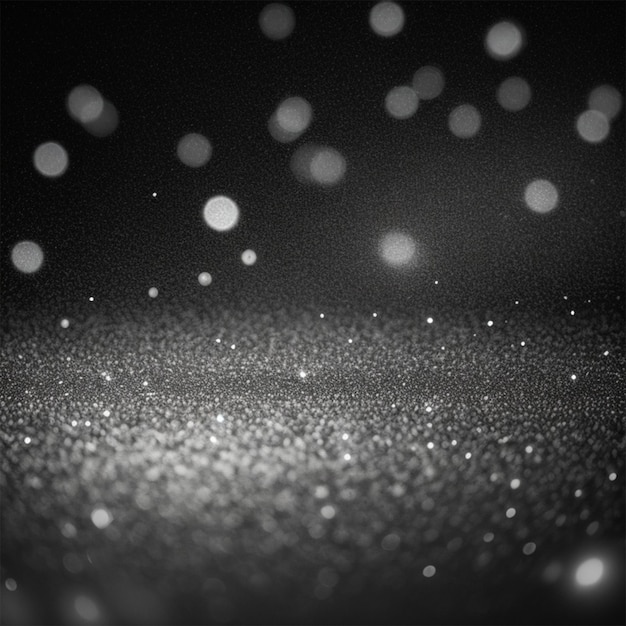 Photo black and white bokeh particles