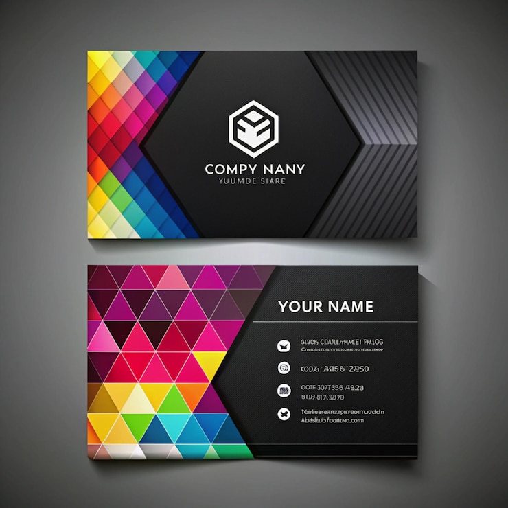 Photo a black and white box with a colorful design on it
