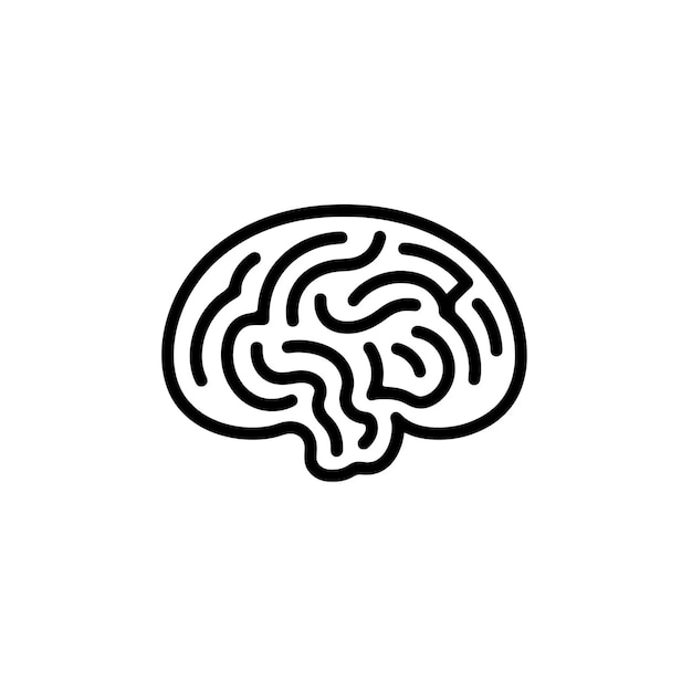 A black and white brain