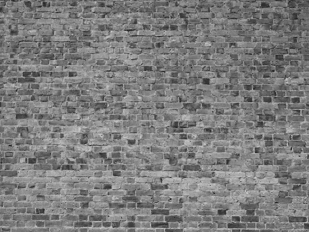 Photo black and white brick wall background
