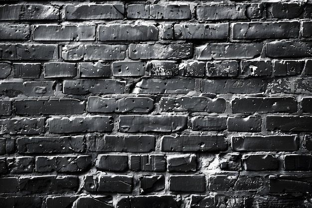 Black and white brick wall texture Abstract background and texture for design