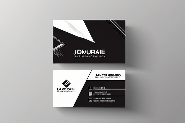 Photo black and white business card design template