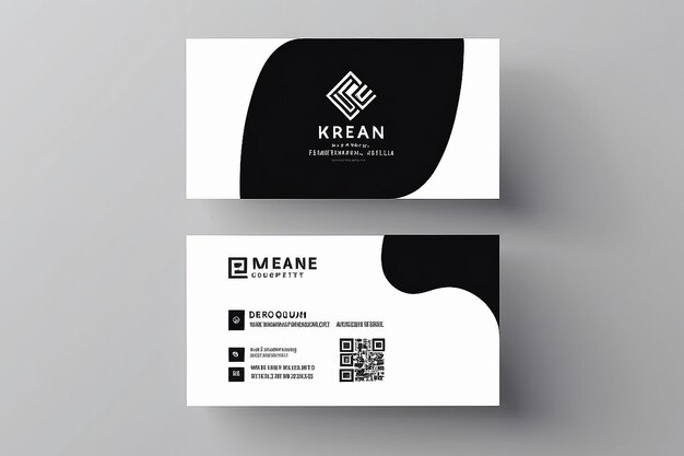 Photo black and white business card