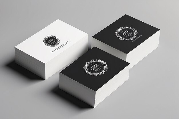 Black and White Business cards Mockup