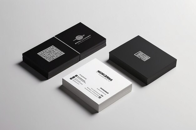 Black and White Business cards Mockup