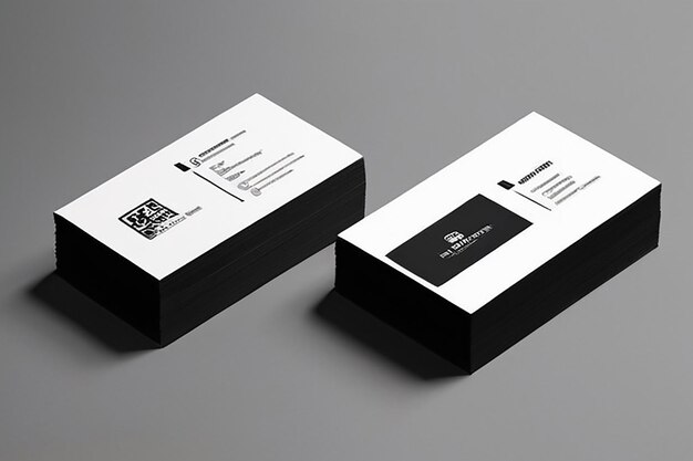 Black and White Business cards Mockup