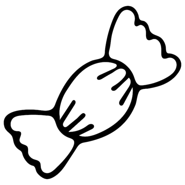 색 배경 에 고립 된 검은색 과 색 사탕 도들 스케치